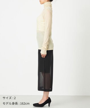 NAVE 【Nave・洗える】ツイストシアー タートルネックプルオーバー ライトイエロー系