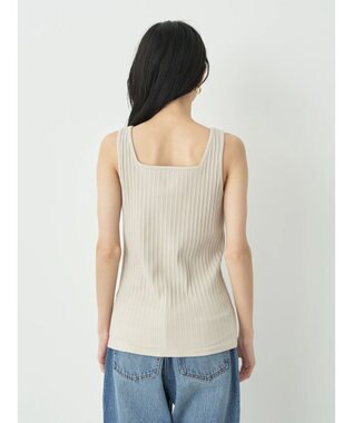 earth music&ecology ２ＷＡＹネックリブタンクトップ Beige