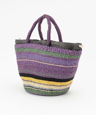 ONWARD CROSSET SELECT 【VIOLAd’ORO】MIRO アバカカラーボーダーバッグ S purple×yellow