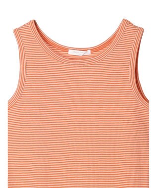 Green Parks ボーダーリブタンクトップ Orange