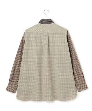 J.PRESS YORK STREET 【UNISEX】ミニチェック クレイジーパターンシャツ ブラウン系8