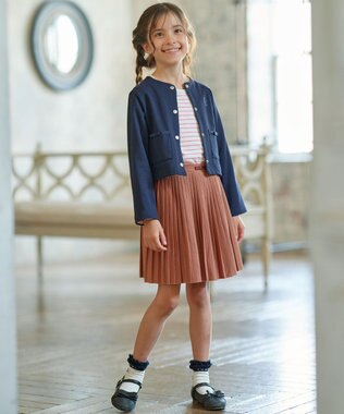 組曲 KIDS 【110-140㎝】スナップボタン カーディガン ネイビー系