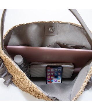 UNBILLION カシュカシュ cachecache / サイドフリルワンンハンドルトート カゴバッグ GY