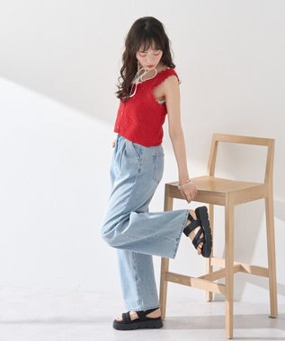 earth music&ecology クロシェビスチェ Deep Red