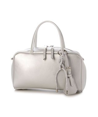 UNBILLION カシュカシュ cachecache / チャーム付横長ボストン シルバー