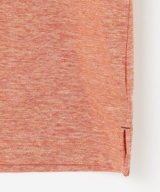 JOSEPH ABBOUD 【吸水速乾】リネンハニカム ポロシャツ オレンジ系