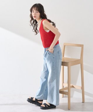 earth music&ecology クロシェビスチェ Deep Red