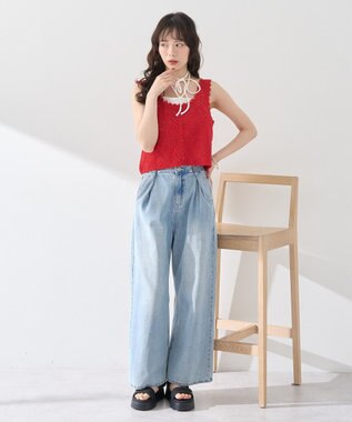 earth music&ecology クロシェビスチェ Deep Red