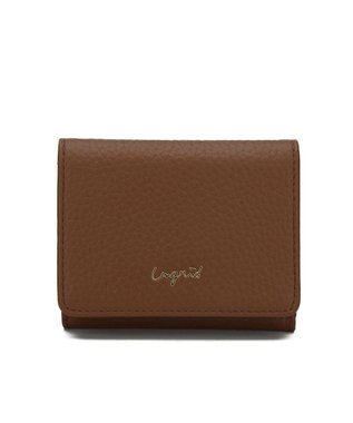 style code 【Ungrid/アングリッド】　【牛革】　牛革三つ折りミニ財布 キャメル