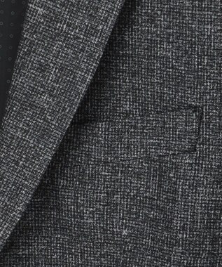 JOSEPH ABBOUD 【キングサイズ・ストレッチ】フランネルジャージ ジャケット ブラック系