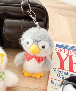 WEGO 優秀メガネペンギンぬいぐるみキーホルダー