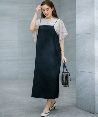 23区 L 【Lサイズ限定/洗える】スカーフプリントコンビ スリーブデザイン カットソー ベージュ×ブラック