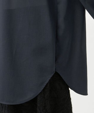 23区 【GOLD LABEL】シアーコットン ラッフル襟 ブラウス ダルブルー系