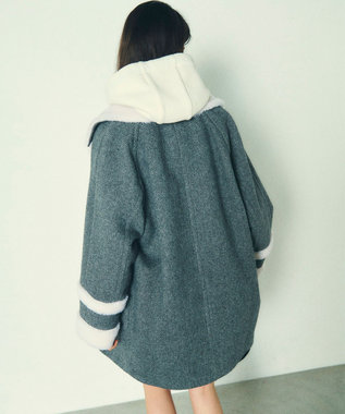 GRACE CONTINENTAL ボアカラーPコート ブラック