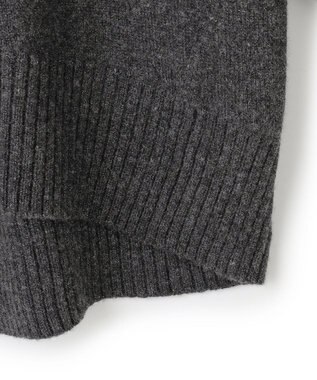 UNFILO カシミヤブレンド ハイネック ラメニット チャコールラメ
