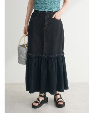 Green Parks ・Ｄｏｕｂｌｅ　Ｆｌａｇｓ　キリカエデニムスカート Black