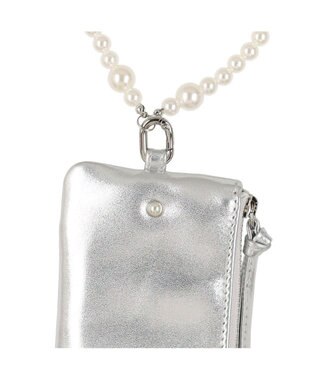 UNBILLION ペルケ perche / パール調ストラップ・マルチケース シルバー