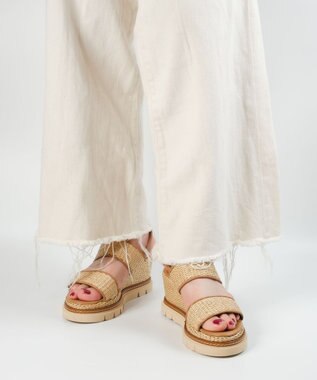 BONTRE 【LucaGrossi/ルカグロッシ】ダブルベルトサンダル/G648S-XS ベージュ