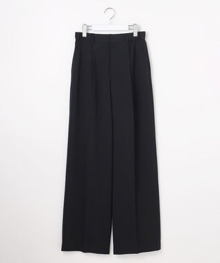 自由区 S 【セットアップ対応】テクスチャードスーツストレートワイド パンツ ブラック