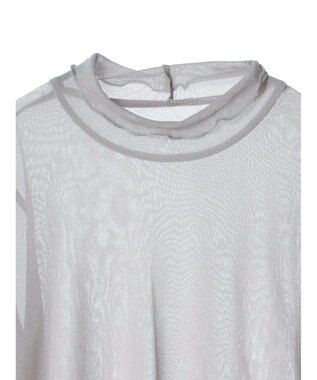 earth music&ecology シアーハイネックメロープルオーバー Gray