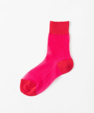 TRICOTE シアーリブソックス 72PINK