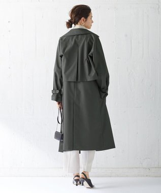 ICB L T/Cシャンブレーツイル 3WAYコート チャコール系