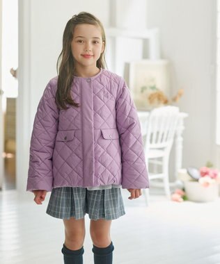 組曲 KIDS 【110-140㎝】グレンチェック キュロット サックスブルー