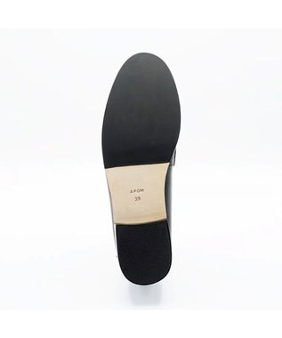 APOM 本革ペニーローファー 25 ブラック×ホワイト