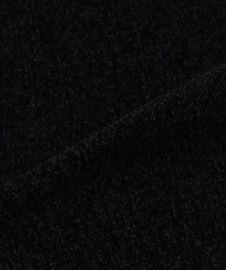 WEGO 【ユニセックス着用ITEM】ベロアモールワンポイントZIPカーディガン ブラック