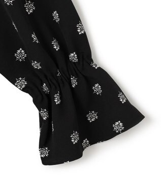 UNFILO 【大好評により新色追加！】プリントワンピース ブラック×オフ