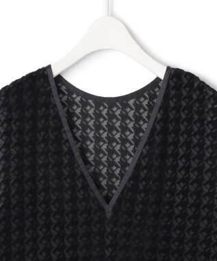 ICB L ハウンドトゥースフロッキーレース ワンピース ブラック系