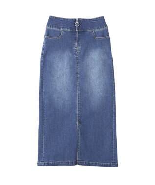 YECCA VECCA フロントZIPハイウエストデニムスカート Indigo