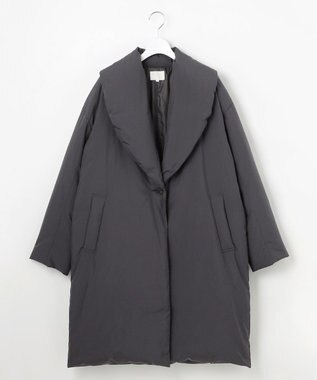 23区 L 【R(アール)】LIMONTAライトダウン ショールカラーコート グレー系