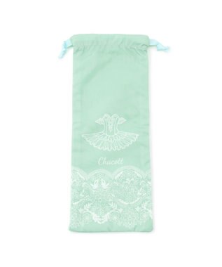 Chacott レース柄メッシュ巾着S アイスグリーン