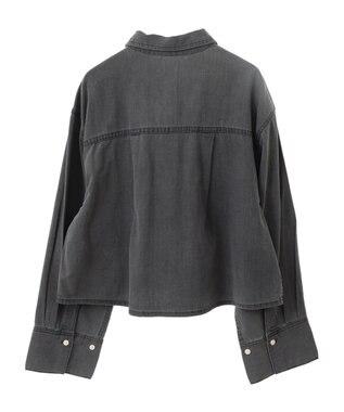 Green Parks ショート丈デニムシャツ Black