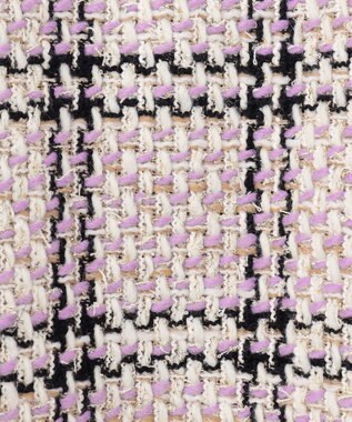 GRACE CONTINENTAL ツイードフーディーコート ラベンダー