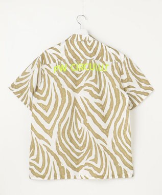 PW CIRCULUS 【雑誌掲載 / 高通気 / 軽撥水 / 軽量のDotAir 使用】【MEN】ゼブラ柄開襟シャツ ベージュ系5