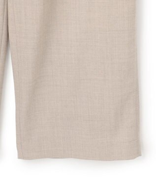 23区 L 【洗える】ハイカウントフラノ ドロスト ワイド パンツ ベージュ系