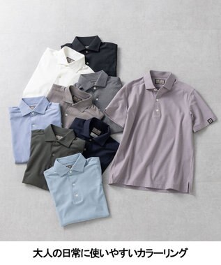 GOTAIRIKU 3年連続売上NO1/キングサイズ登場【仕事で着られる】キレイめ 鹿の子 BIZ ポロシャツ ペールブルー(WEB限定/26年新色)