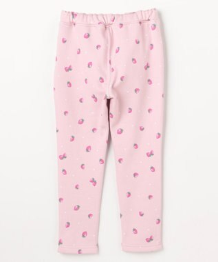 ANY KIDS 7days 裏シャギー 総柄ガーリーパンツ ピンクベージュ×イチゴ