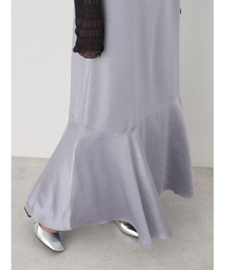 earth music&ecology サテンキャミワンピース Gray