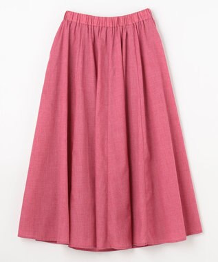 ANY 【ウエストゴム】シャンブレーライク スカート ローズ