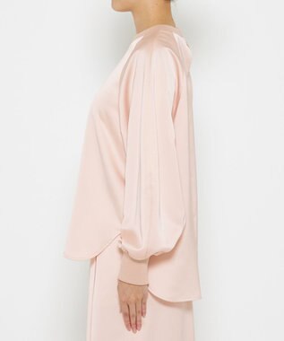uncrave 【洗濯機洗い可】サテン ブラウス（uncrave WHITE） ベビーピンク