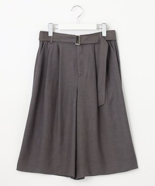 自由区 【XSサイズ～/洗える/セット可】キュプラリネンシャンタン ショートパンツ グレー系