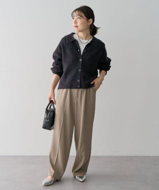 Green Parks 衿つきニットプルオーバー Black