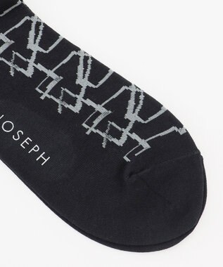 JOSEPH HOMME ジオメトリックライン　ソックス ブラック系3