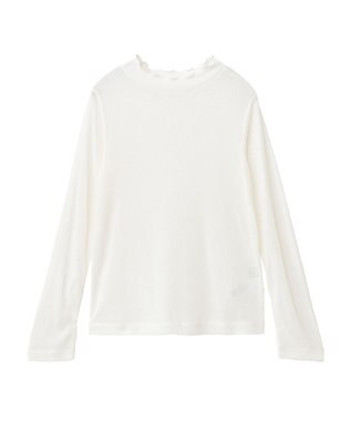 earth music&ecology シアーリブプルオーバー Ivory