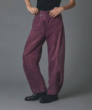 GRACE CONTINENTAL ラップ2wayデニムパンツ ボルドー