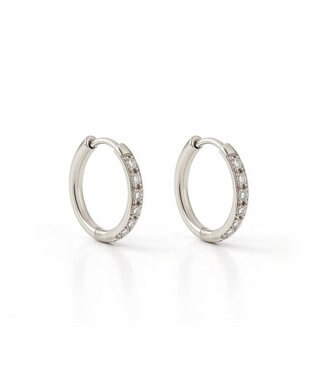 blancotokyo 【金属アレルギー対応】ジルコニアフープピアス CLARA シルバー