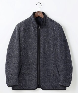 JOSEPH ABBOUD 【リバーシブル】ツィーディーフリースリバーシブル ブルゾン ネイビー系